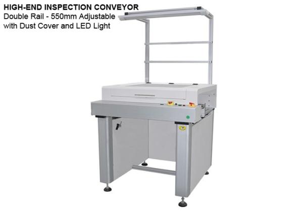 Quality High-End PCB Inspection Conveyor With Dust Cover And LED Light 550mm Max Width for sale