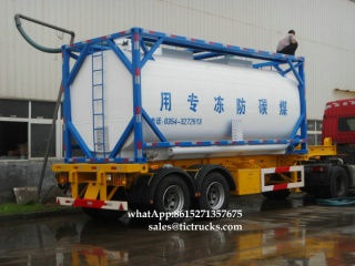 Portable iso Tank Container 20000L-24000L Solvents, antifreeze Ethylene glycol