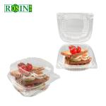 Disposable Hinged Round / Triangle Pie Cake Container Plastic Clamshell Pie