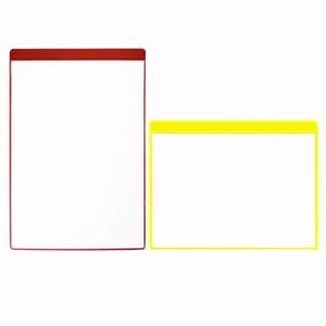 China Dustproof PVC Removable Document Holder File Pocket Red Yellow wholesale