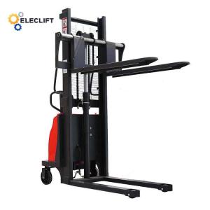 China Fork Width 550mm Semi Electric Pallet Stacker OEM ODM wholesale