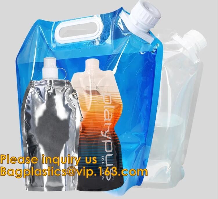 biodegradable eco-friendly FDA clear juice sealed drink pouches translucent reclosable hand held zipper plastic drinking