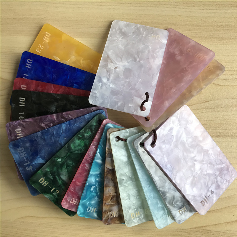 Yellow Pearl Acrylic Sheets 3mm Textured Plexiglass Boards For Display Rack