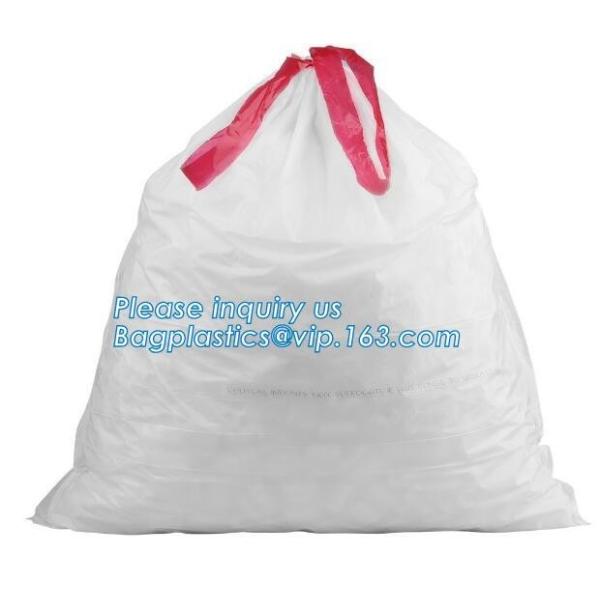 Tall Kitchen Drawstring Trash Bags,Reusable Trash Diaper Bag,gallon black drawstring, durable bin liners 1.2 mil, unscen