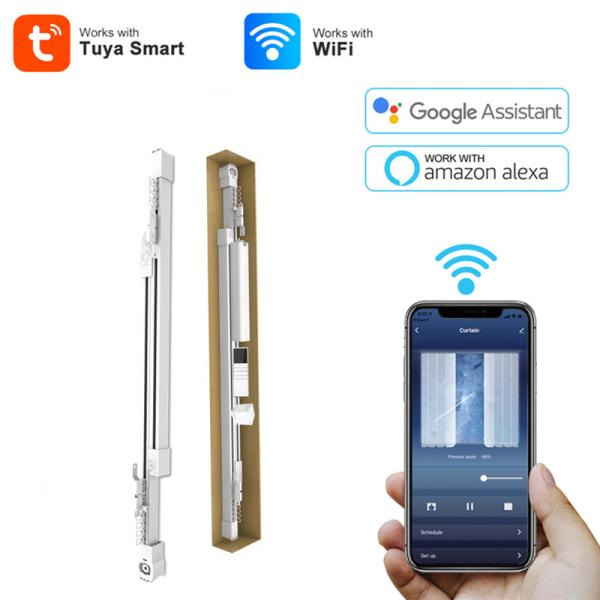 Quality CCC Extendable Curtain Track Aluminum Automatic Rail System Accessories for sale