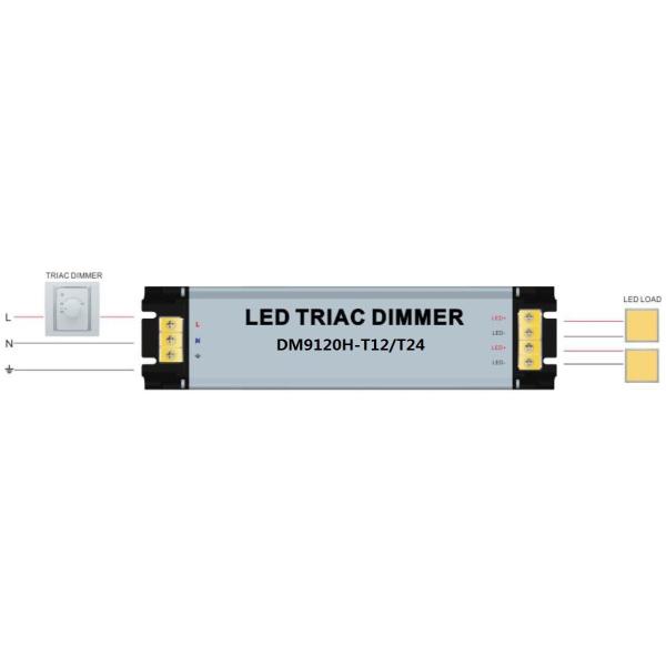 Aluminium Shell Triac Dimming Driver With Constant Voltage 24V PWM Output Max 100W
