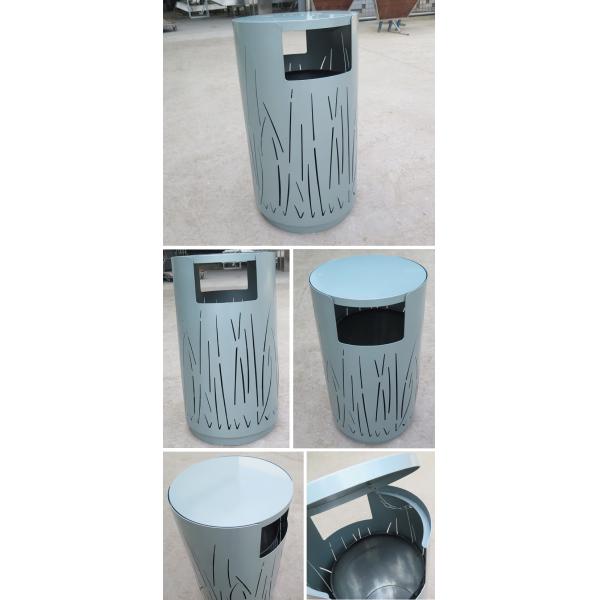 Round Street Furnitures D493mm H850mm Outdoor Litter Bins
