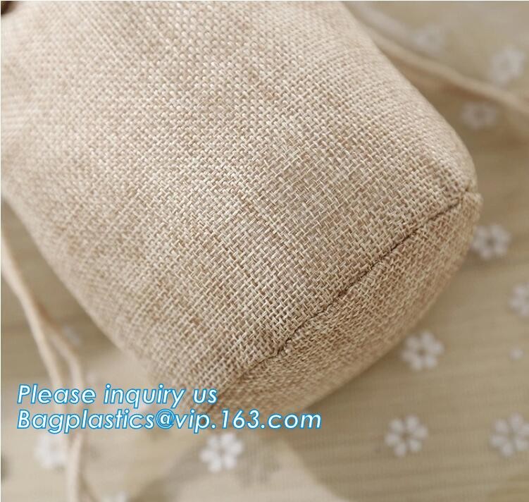 JUTE STORAGE BASKET WITH COTTON ROPE HANDLES,Burlap fabric jute toy storage basket for home storage organization bagease