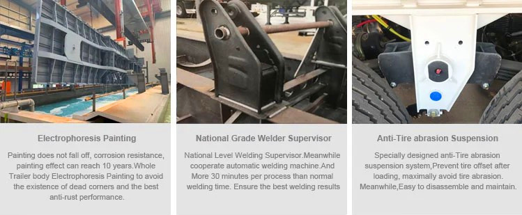 Tire 11.00r20 80 Tons 20ft 40ft Shipping Container Trailer