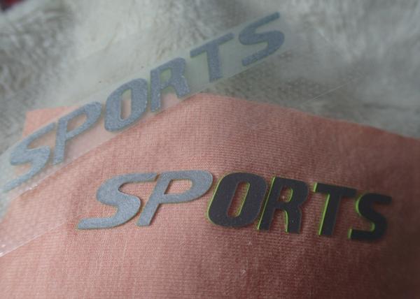 Quality 42*62mm silicone heat transfer labels patches for clothing for sale