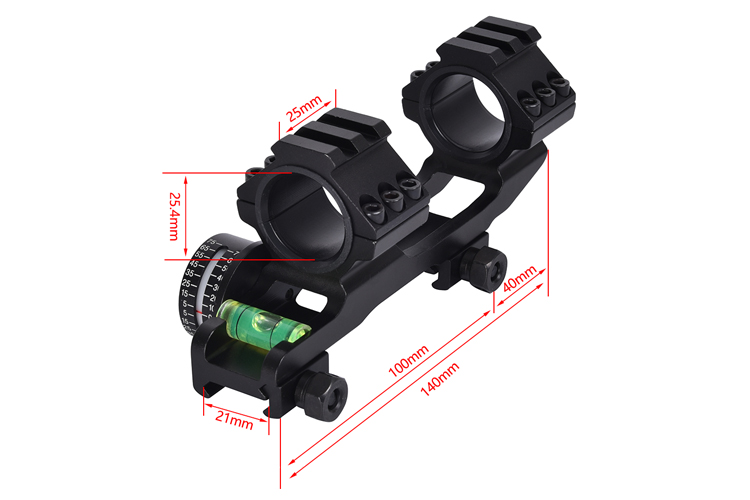 LE VX-3i 4.5-14x40 Hunting Scope with 4.40"-3.70" Exit Relief and 11/21mm Base Width