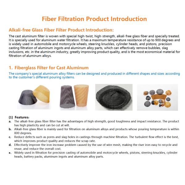 0.35-0.5mm Metal Liquid Filtration Purification Casting Filter Elements