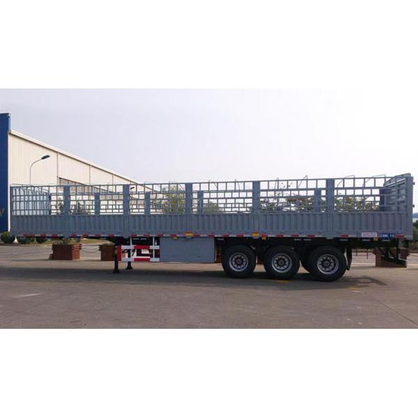 600mm High Sidewall Side Railed Tri-Axle Fence Semi Trailer