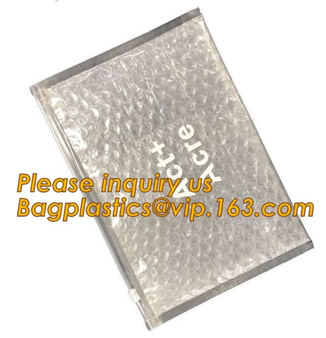 Cosmetic Slider Zip lockk Bubble Bags Bubble Slide Pouch,Zip lockk esd bubble bag bubble packaging wrap cosmetic pouch slide