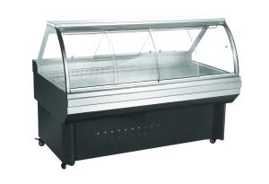 China Painted Steel Material Food Display Cooler / Deli Fresh Meat Showcase wholesale