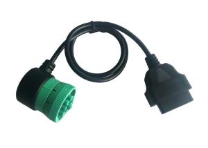 Female Type 2 J1939 To OBD2 Adapter Endurable Overmolded PVC Injection