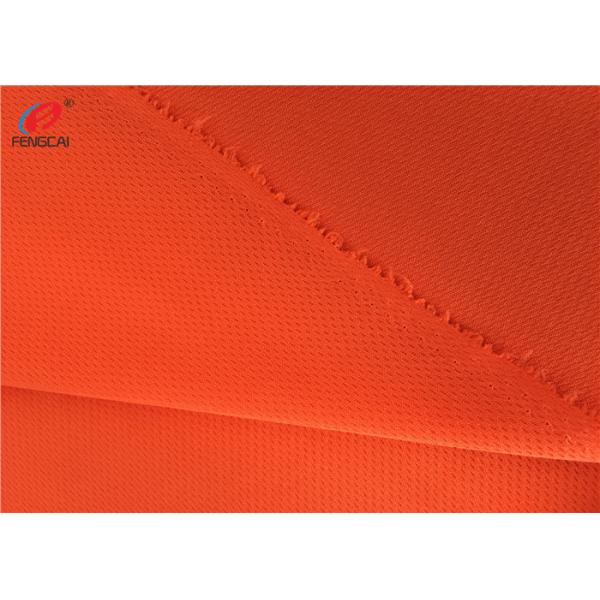 Orange Reflective Fluorescent Material Fabric Multifunctional Bird Eyes Mesh Fabric