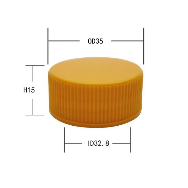 38 MM Pesticide Plastic Bottle Cap Biodegradable Bottle Cap Ribbed Screw Cap