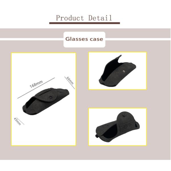Fashionable Pu Leather Glasses Case Lightweight Hard Shell