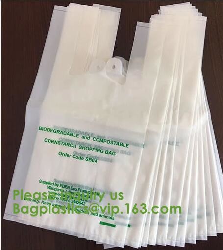 Eco Friendly Compostable Dog Poop Bags Shopping Bags Supermarket Shopping Bags T-Shirt Bags Compostable Bags Trash Bags