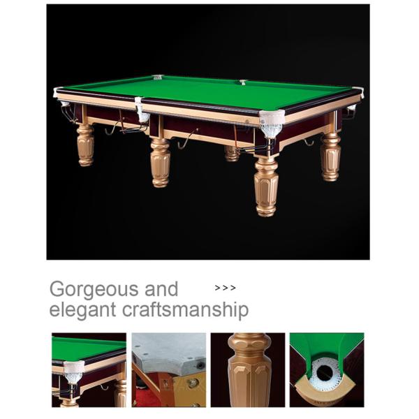 oak Amusement Game Machines Billiard Pool Table With Automatically Ball Return System