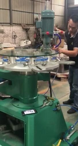 Single Arm Shape Round Glass Edge Polishing Machine Glass Machinery