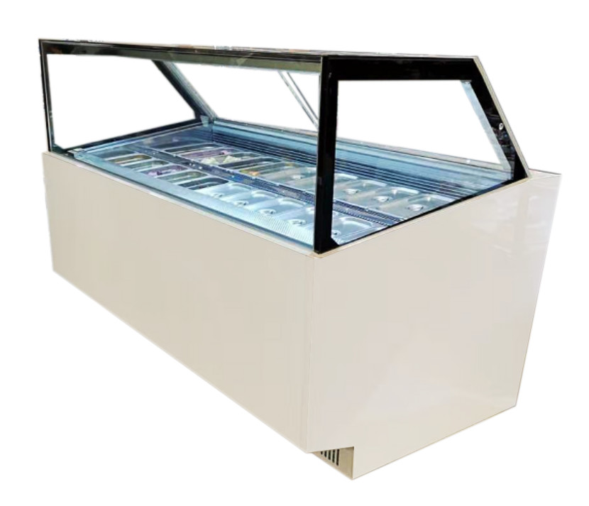 China Ice Cream Freezer Ice Cream Gelato Display Cabinet Fan Cooling wholesale