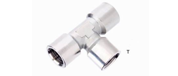 1/8" - 1/2" Branch Tee Pneumatic Pipe Fittings , 2.5Mpa Pipe Joint Connectors