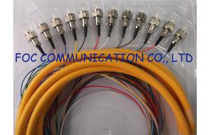 China SC 0.9mm ODF Fiber Optic Pigtail / Distribution Fan Out Single Mode Pigtail on sale