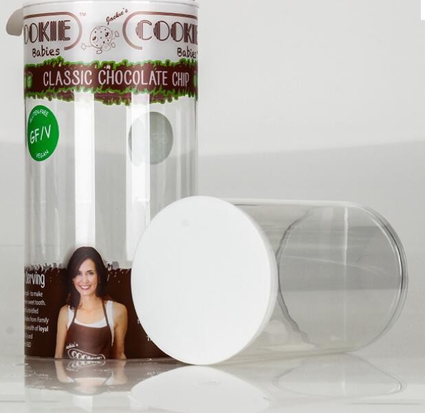 clear PVC PET can for food canning,Customized round clear paint can with tin lid,paint can with tin top & bottom and han