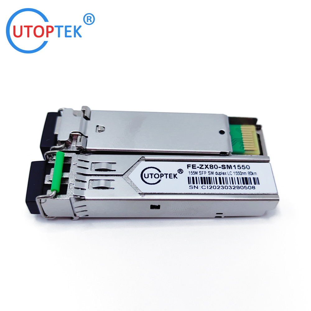 155M Dual LC SFP 80km 1550nm SFP Transceiver Module for ZTE/Cisco/Huawei/HPE/Aruba/Mikrotik