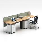 2 Person Modular Working Table Size 2400mm With Fabric Partition
