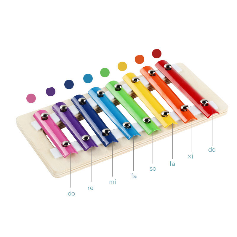 Unisex Education Toy Wooden Puzzle Blocks with Hammering Pounding and Piano Functions