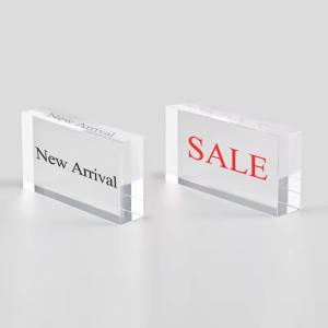 Custom Size Clear Acrylic Sign Block Acrylic Logo Block For Personalized Name Title