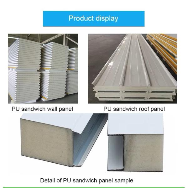 Metal Roof Panel Fireproof PU Sandwich Panel Exterior Warehouse EPS Modern Design