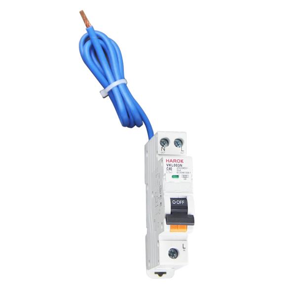 Quality VKL003 Mini RCBO Residual Current Operated Circuit Breaker With Over Current Protection 1P+N RCBO Type B In AC240V for sale