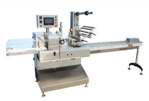 China CPP 300mm Roll Dia Horizontal Wrapping Machine , Chives Flow Wrapper Machine wholesale