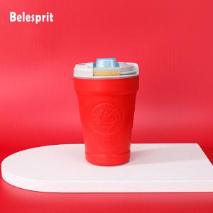 Customized Silicone Coffee Mug Travel Use With Handle And Lock