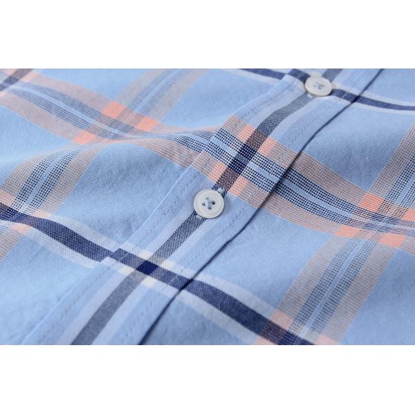 100% Cotton Plaid Western Fashionable Mens Shirts Half Long Sleeve Plus Size In Autumn
