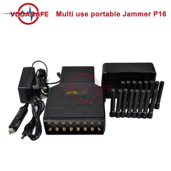 Multi-functional 16 band 4G 5G GPS RC WIFI UHF handheld Signal Jammer for America market