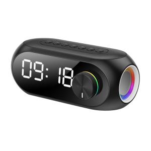 China 60Hz 10Hours Play Time Wireless Portable Speaker With Clock Led Mirror Plate on sale