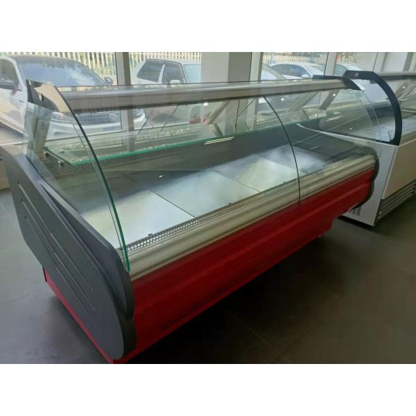 Front Flap Glass Door Deli Display Counter Fridge Meat
