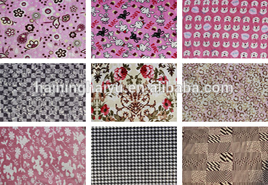 100%polyester birds printed velboa fabric uesd for toys