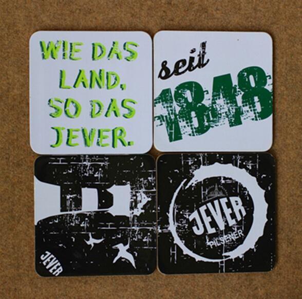 Quality absorbent paper Material and Eco-Friendly Feature paper coaster with custom logo printed for sale