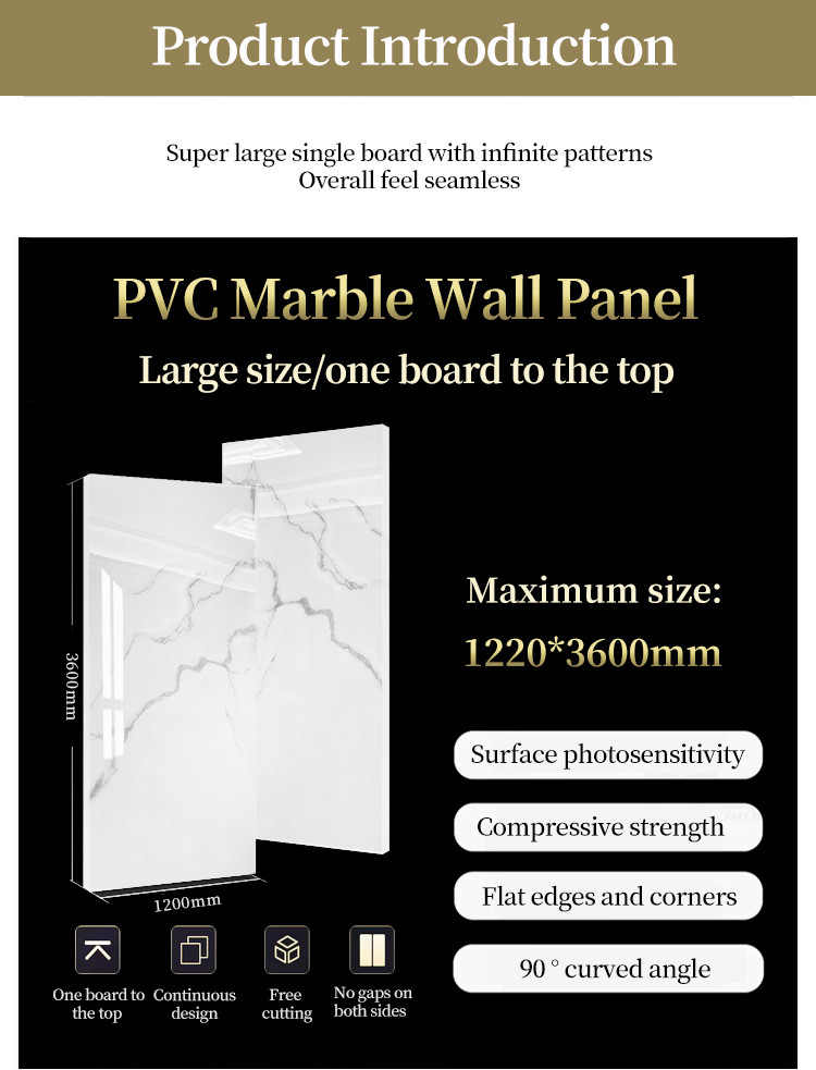 Fireproof Bamboo Wood Fiber Wood Veneer 8MM Interior Marble Wall Panel