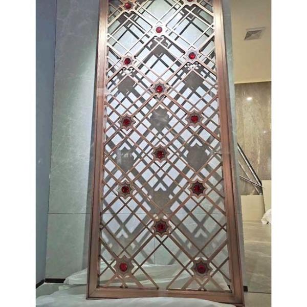 Quality Aluminum Hollow Stainless Steel Screen Partition Room Dividers 5500mm Height for sale