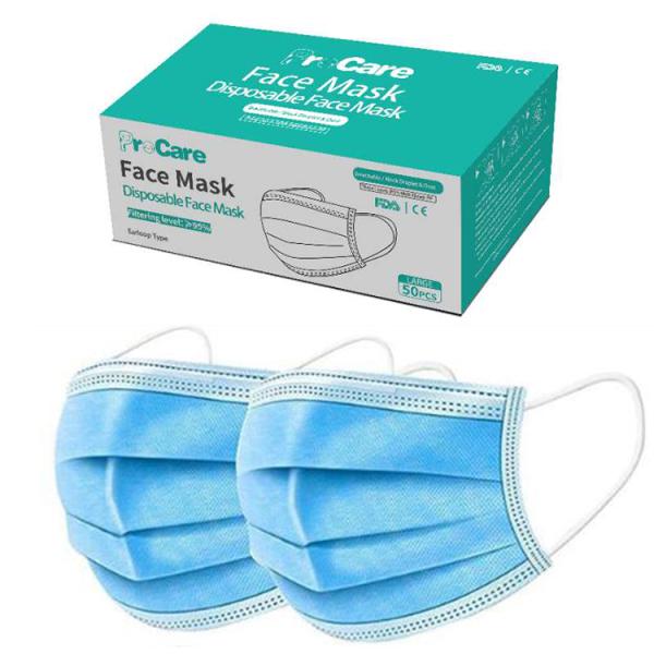 Nonwoven Medical Grade 17.5*9.5cm Earloop Procedure Masks