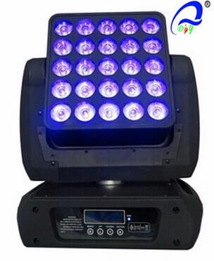Quality High Power Beam Moving Head LED Matrix Light / Dmx Led Light Matrix 25pcs * 12W for sale