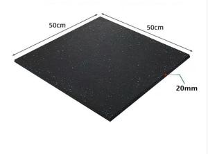 China Pure Color or Black Ground EPDM DOT Gym Rubber Floor Tile in Thicknesses From 15mm to 50mm Durability and Slip Resistant wholesale