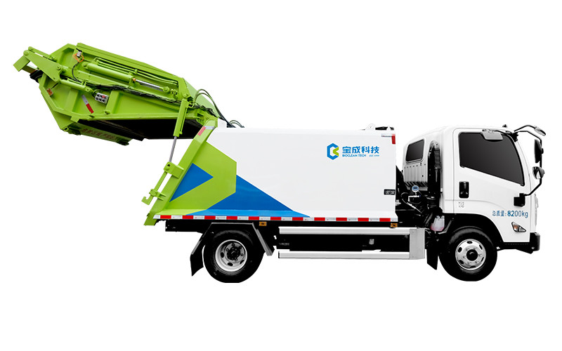 High Speed Heavy Garbage Compactor Truck Charging Interface Bracket Appearance With Chassis Expansion